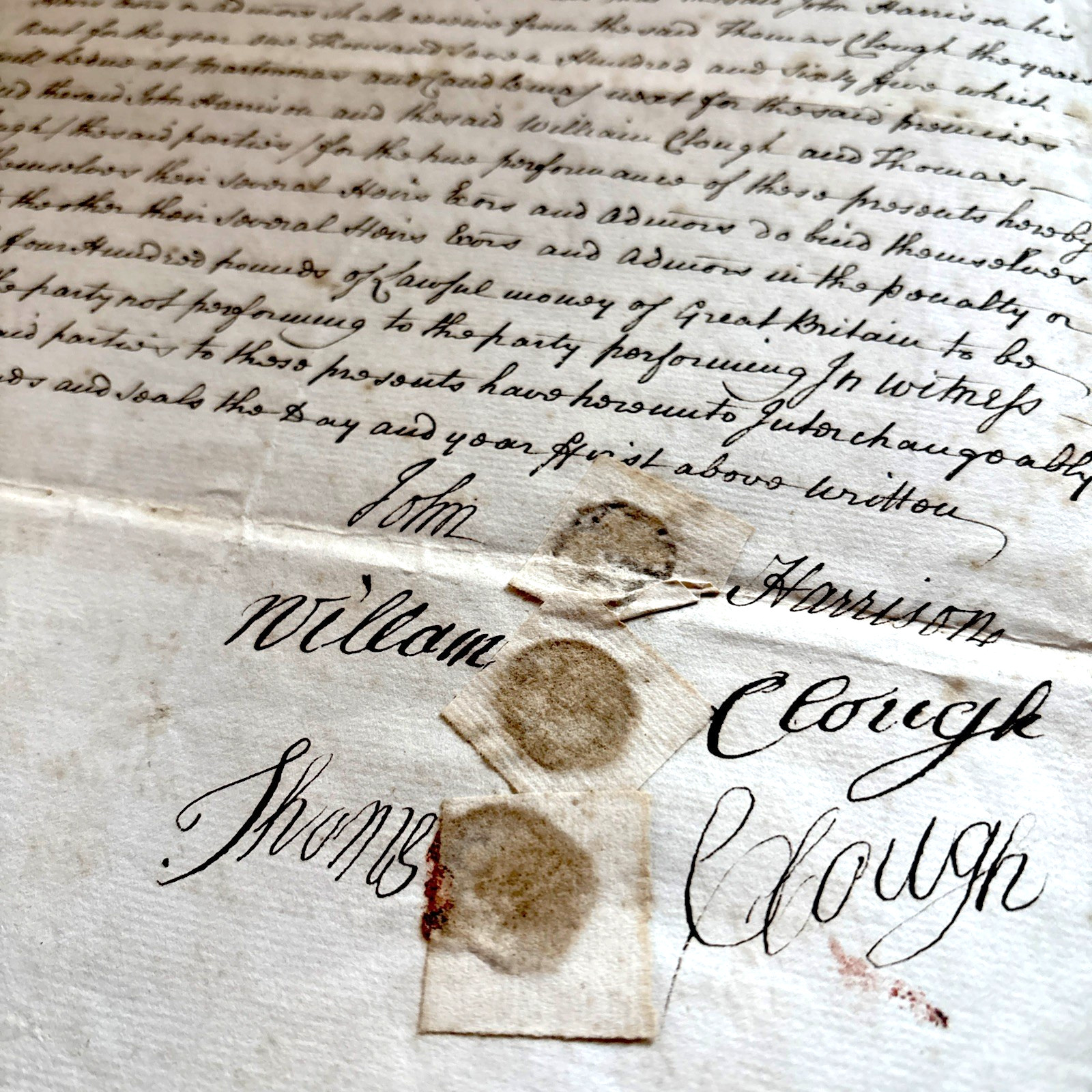RARE SEALED and STAMPED DOCUMENT IN ENGLISH from 1765 -