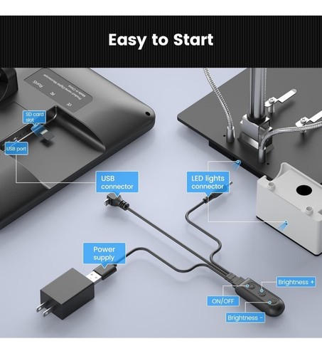 Andonstar AD210 10.1 Inch LCD Digital Microscope for Adults Soldering Microscope - 第 7/11 張圖片