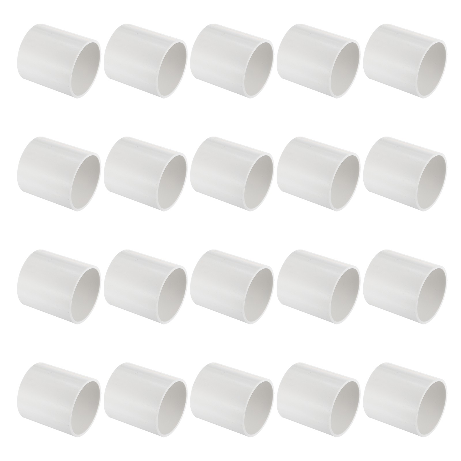 Paquete de 20 adaptadores de acoplamiento de montaje de tubería de PVC de 2-1/2", blanco