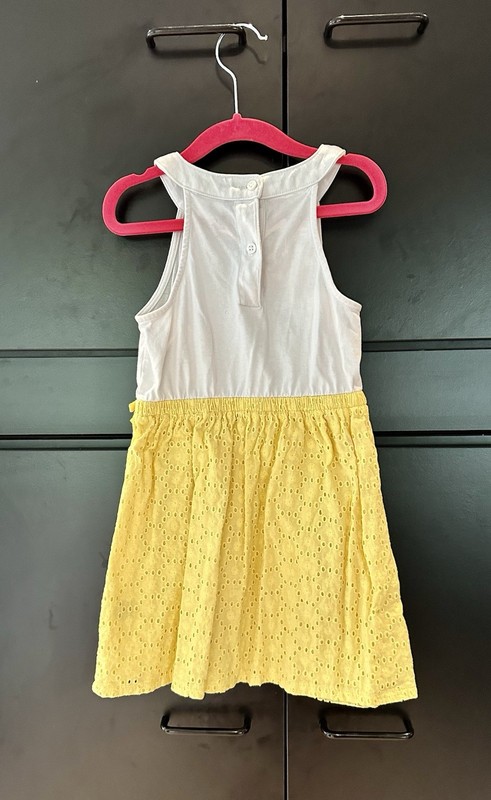 Girls 4T Dress Gymboree Yellow/White Sleeveless 
