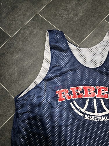 Basketball Rebels Jersey Large Reversible A4 Blue White - Picture 4 of 8