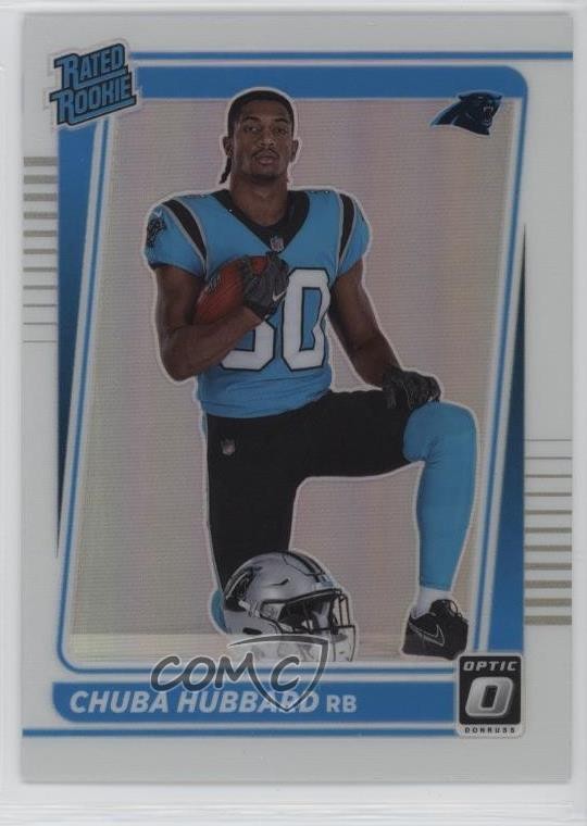 2021 Donruss Optic Rated Holo Prizm Variation Chuba Hubbard #225 Rookie RC 19b1