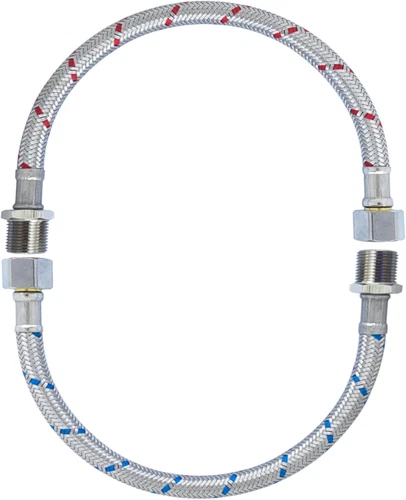 Faucet Water Supply Lines Extension, 10 Inch, 2-Pack Cupc 3/8" Male to Female Fa - Picture 1 of 12