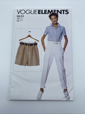 Vogue Patterns 9635 Misses Petite Shorts & Pants All Sizes Uncut Factory Fold