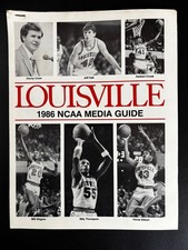 1986 Louisville Basketball NCAA Media Guide Metro Conference NATIONAL CHAMPS! 