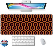 The Shining Carpet Style Desk Mat Orange Black Large Extended Mouse Pad XL De