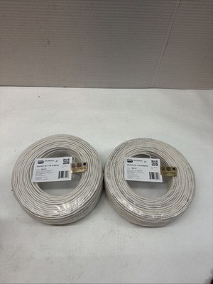 2 x 500' Each= 1000' Total MG Electronics 18AWG/2C CM Wire White MGW182SCM500CWH