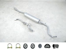 Auspuff SET Neu für Fiat 500 500C 312 0.9 Mitteltopf Endrohr Blende + Anbauteile