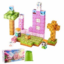 Uimoso Magnetic Building Blocks 100 PCS Princess Castle Set STEM Montessori Toys