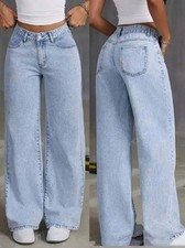 Sweet And Spicy Style High Waist Straight Jea...