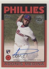 2021 Update 1986 Topps Baseball Red 15/25 Adonis Medina #86B-AM Auto 0c2