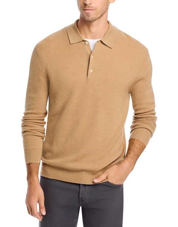 The Men Store Merino Wool Textured Piqu Polo Sweater MSRP 228 9690₽