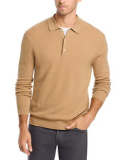The Men Store Merino Wool Textured Piqu  Polo Sweater MSRP 228