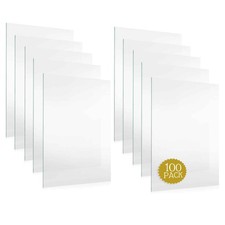 100 Sheets Of UV-Resistant Frame-Grade Acrylic Replacement for 4x6 Picture Frame