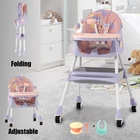 4-In-1 Baby High Chair Portable Toddler Baby Dining Chairs Eat & Play Convertibl