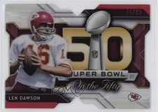 2015 Topps Chrome Super Bowl 50 Die-Cuts Refractor 44/99 Len Dawson HOF 1fb7