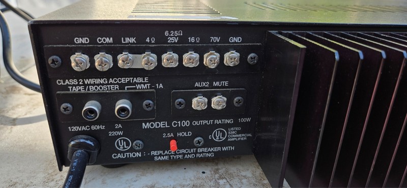 Bogen C100  Public Address Amplifier 100W Mixer Amp Commercial Audio UNTESTED