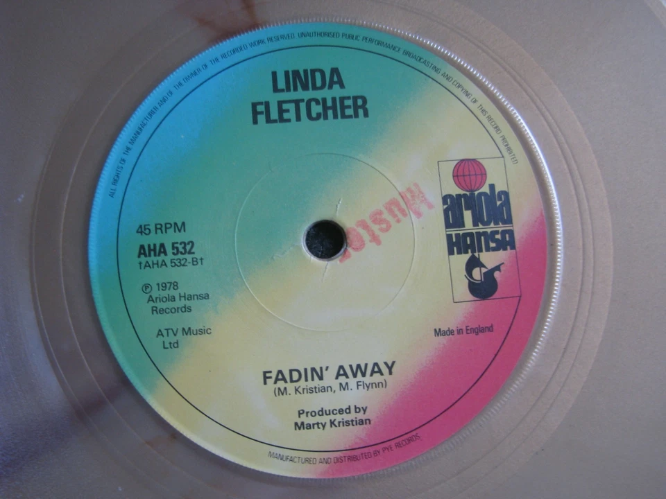 Linda Fletcher-Hush 7"-1978 UK-Ariola Hansa Records-AHA 532-Sample-Musterplatte - Bild 3 von 3