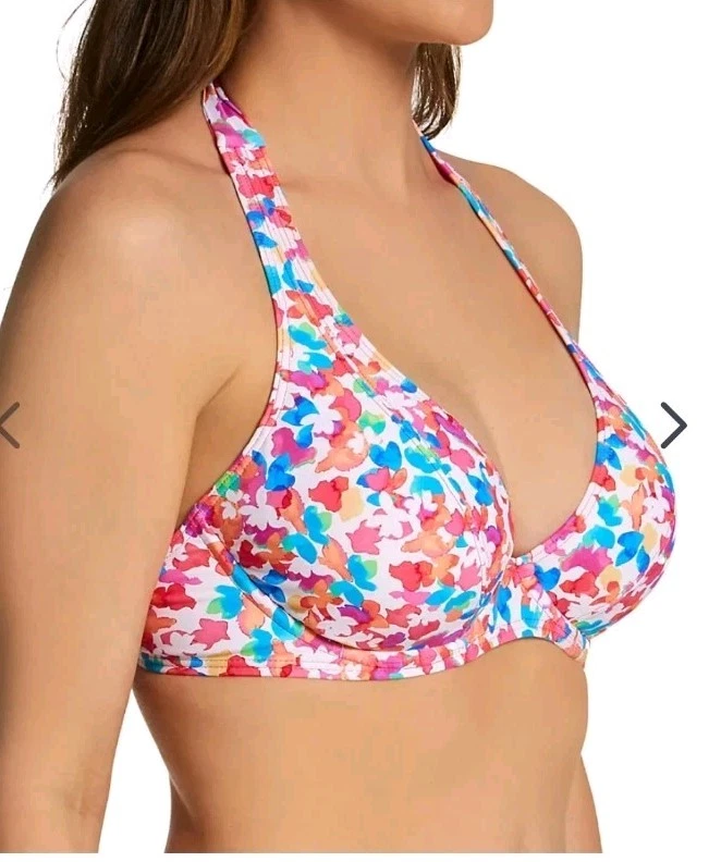 NUEVO NUEVO CON ETIQUETAS Sunsets Confetti Muse Halter Top de Natación con Aros 38D 40C Foto 2 de 4