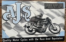 AJS 7R Motorrad Prospekt Fahrrad TT RACES Oldtimer Bike VMCC GP Rudge Sunbeam