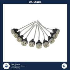 Ceramic GU10 Lamp Holders Socket Connector Base 20cm Wire 10-Pack