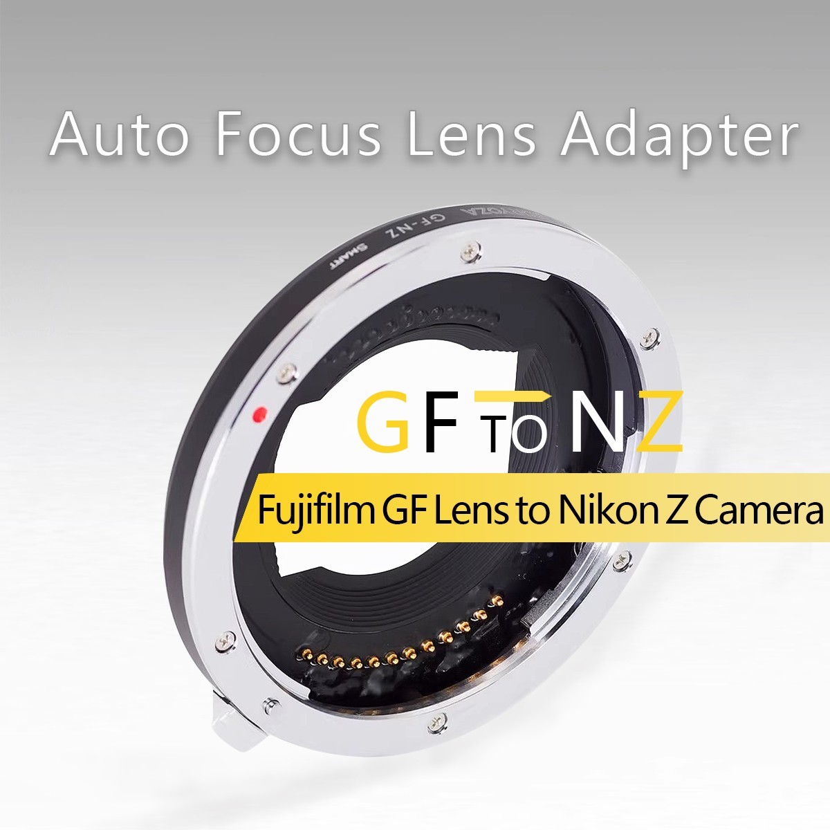 Boryoza GF-NZ Auto Focus Lens Adapter for Fujifilm GF GFX Lens to