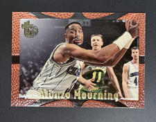 Topps 1993-94 Stadium Club Alonzo Mourning Rookie #12 Hornets NBA Card. rookie card picture