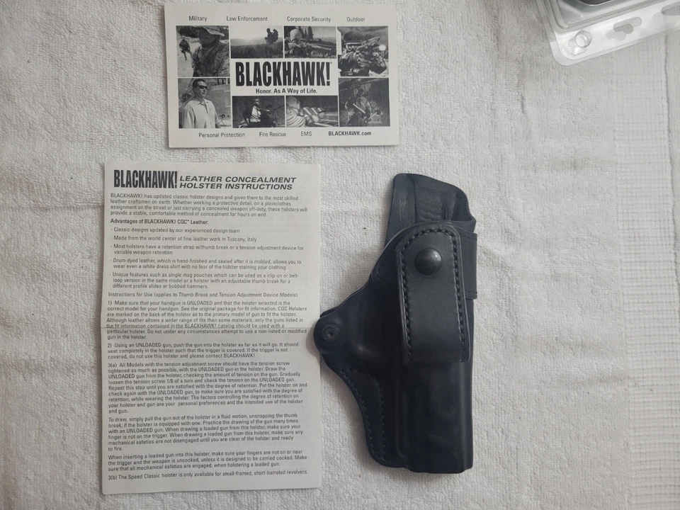 Funda de cuero Blackhawk dentro de los pantalones S&W MP 9/40 4 pulgadas negra derecha (B7) Foto 3 de 4