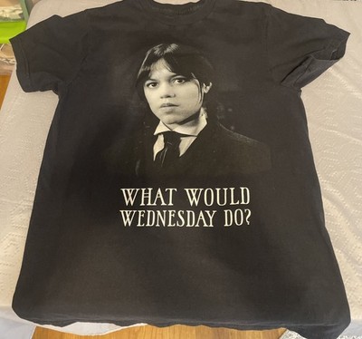 Jenna Ortega Wednesday Adam s. What Would Wednesday Do? T-shirt Black Small