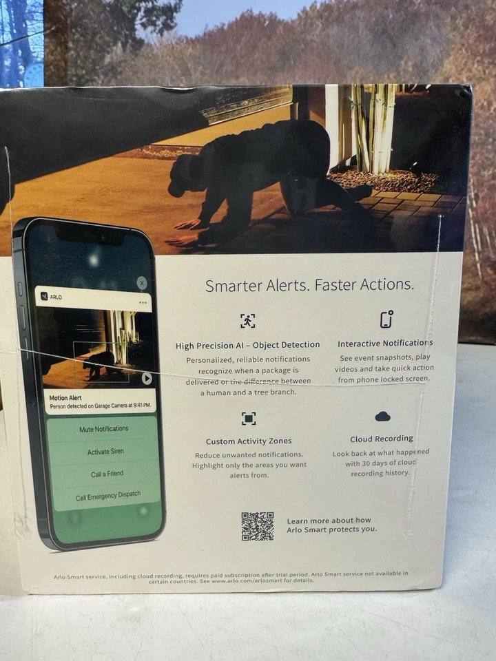 Arlo Pro 4 Security Bundle 3 Wire Free Spotlight Cameras w/Solar Panel White - Image 4 of 4