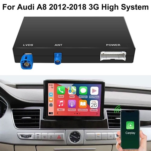 For Audi A8 2012-18 7" Screen MMI2G Wireless Carplay&Android Auto Decoder Module - Picture 3 of 13