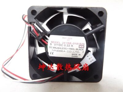 1 pc.  Fan 2410ML-01W-B29 DC5V 0.22A 6025 6CM 3-Pin Ball Cooling Fan