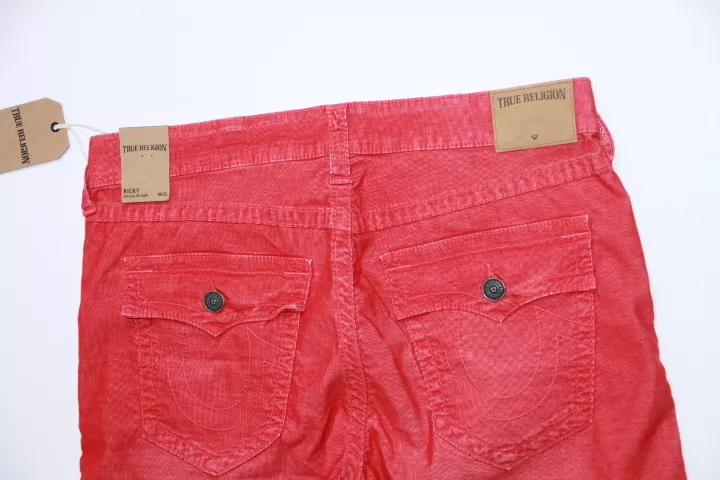 True Religion Men Red Cut Off Corduroy Shorts 29 MCBC087JD2 eBay