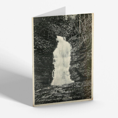 GREETING CARD - Vintage Wales - Water-break-its-Neck Falls, New Radnor