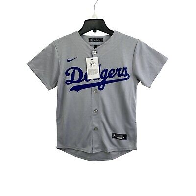 Julio Urias Los Angeles Dodgers Nike Youth Jersey Gray V Neck Short Sleeve  S New