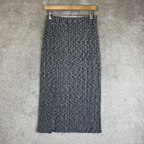 Abercrombie & Fitch Skirt Womens Small Gray Midi Elastic Waist Stretch- 2043*