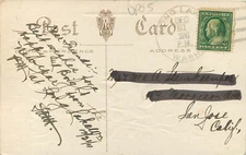 Long Lake WASH DPO 5 Cancellation 1911 New Years Postcard