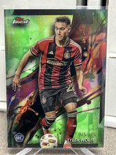 2024 TOPPS FINEST MLS TYLER WOLFF GREEN REFRACTOR RC /125 ATLANTA UNITED