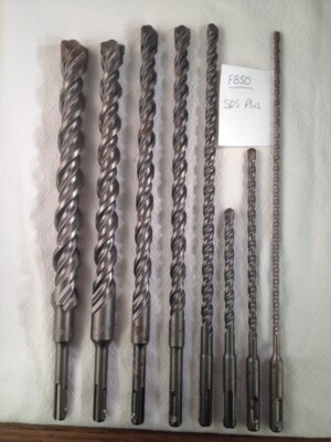 8 BOSCH ANSI SDS PLUS CARBIDE TIPPED  DRILL BITS 3/16'' TO 7/8'' S4L GERMAN F850