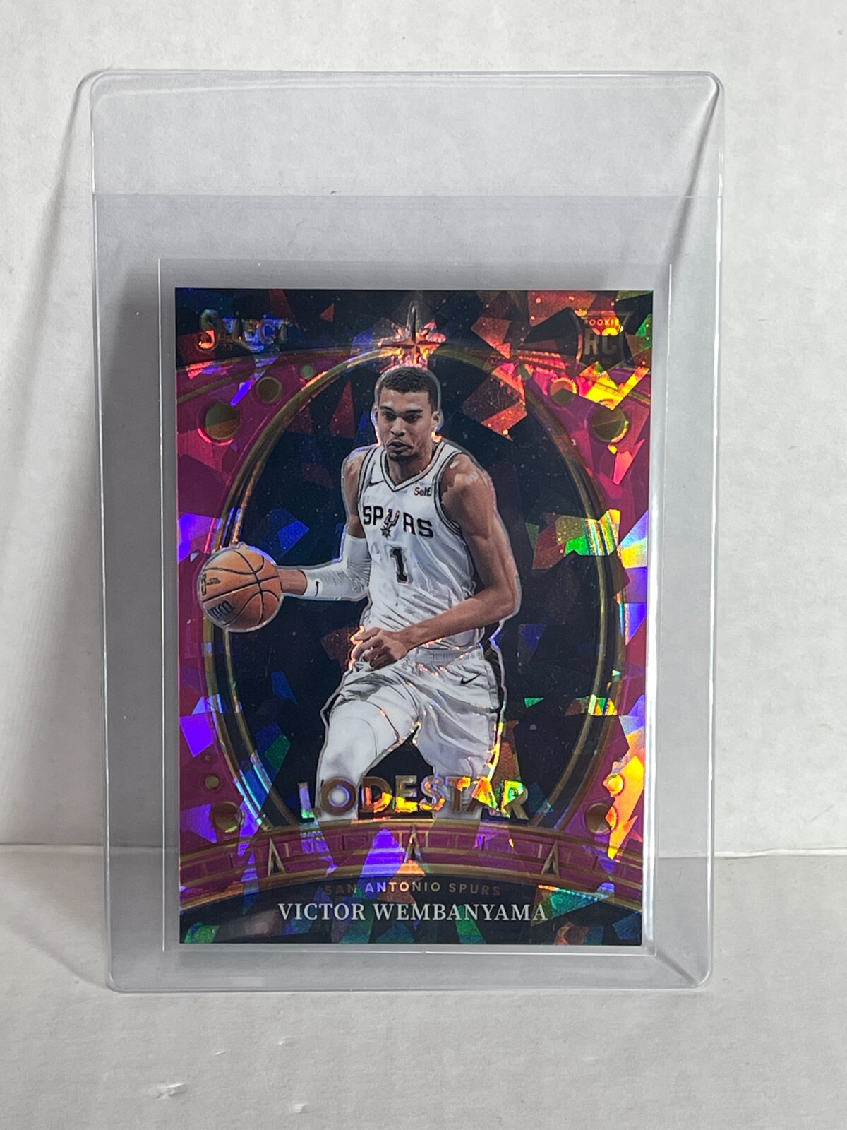 2023 Panini Select VICTOR WEMBANYAMA RC Pink Cracked Ice Prizm /99 LODESTAR Spur