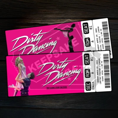 CUSTOM Dirty Dancing Musical Theatre Ticket | Personalized Gift Reveal | Mock Keepsake
