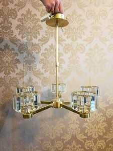 Laura Ashley Lyra 5 Arm Pendant Crystal Ceiling Light Fitting New