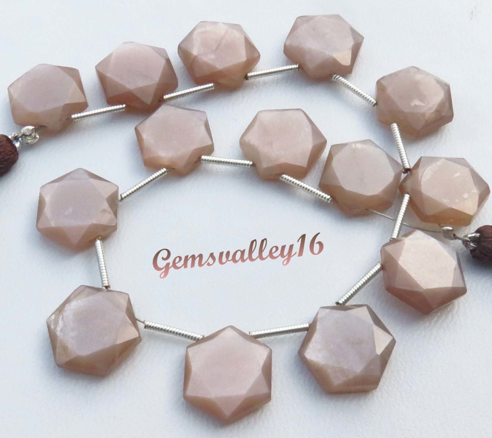 45 Stück Schneeflocken-Jaspis Perlen 8mm - Natürliche Edelsteine Schmuckherstellung