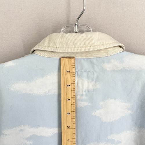 VTG Womens Ralph Lauren Naval Supply Beach Print Barn Coat Tropical Blue Size M - Picture 7 of 18