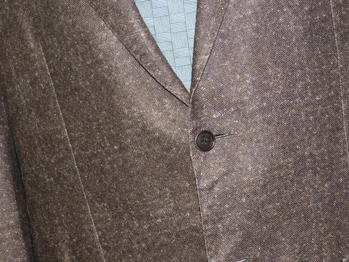 Sartorio by Kiton Brown Speckled Silk Cashmere Two Button Sport Coat 46 - Picture 8 of 15