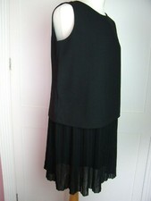 Mango size M / 12 black sleeveless pleated skirted dress nearly new