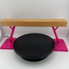 Barbie Gymnast Balance Beam Gymnastics Pink Brown 12 X 5 Inches