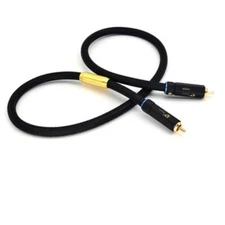 HiFi RCA Cable Top Grade Silver Plated RCA Male to Male Coaxial digital Cable