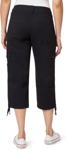 WallFlower Women's Luscious Curvy 22" Straight Cargo Twill Crop Mid Rise - Picture 8 of 14