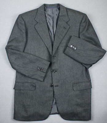 BRIONI Palatino Herren Wolle & Kaschmir Jacke Gr. IT 52 / L / Large Grau Blazer